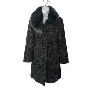 White House Black Market Women’s XS Faux Persian Fur Coat